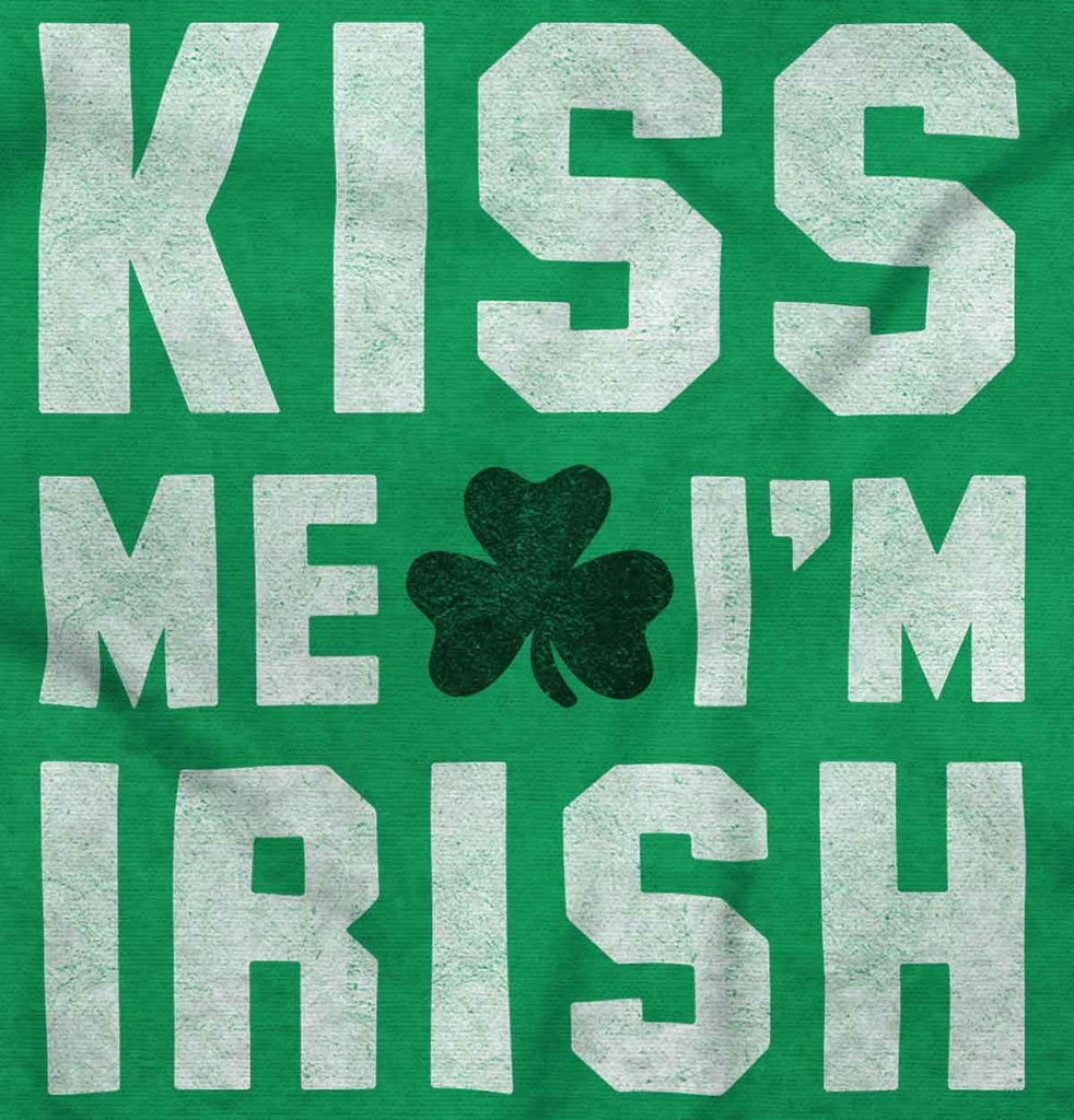Kiss Me Irish Romper Bodysuit-Direct To Garment Print-Brisco Baby