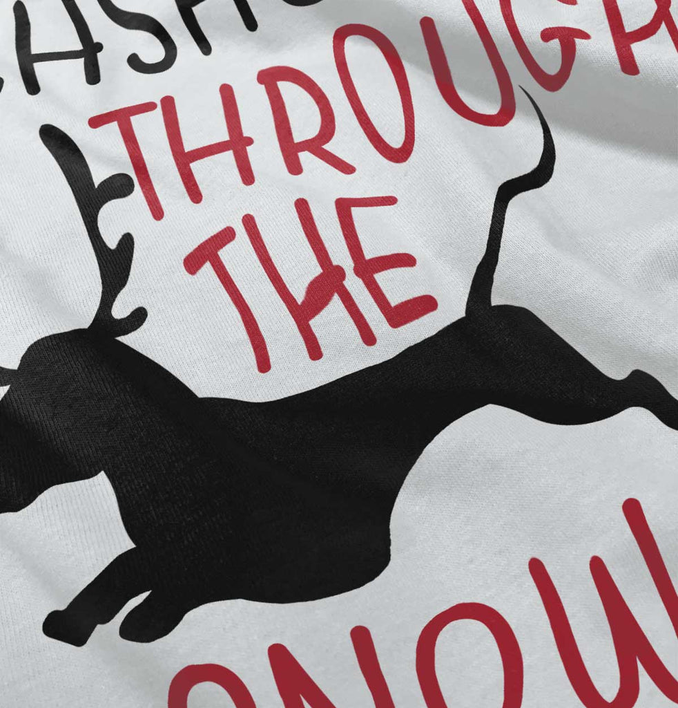 Dachshund Through Snow Infant Baby Bib-Direct To Garment Print-Brisco Baby