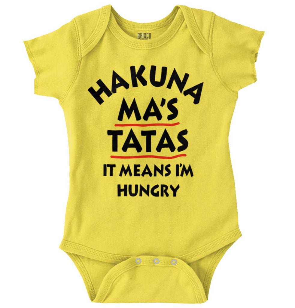 Hakuna Im Hungry Romper Bodysuit-Direct To Garment Print-Brisco Baby