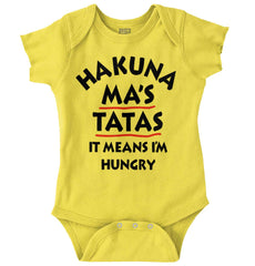 Hakuna Im Hungry Romper Bodysuit-Direct To Garment Print-Brisco Baby