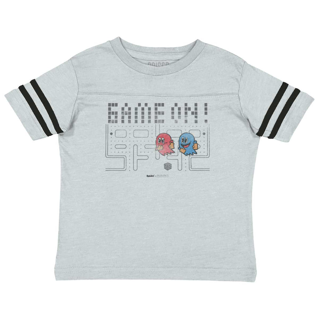 Pac-Man Ghosts Toddler Football Jersey Tee-Direct To Garment Print-Brisco Baby