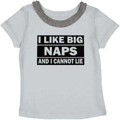 Big Naps Toddler Ruffled Trim T-Shirt-Direct To Garment Print-Brisco Baby