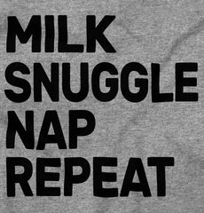 Milk Snuggle Nap Romper Bodysuit-Direct To Garment Print-Brisco Baby