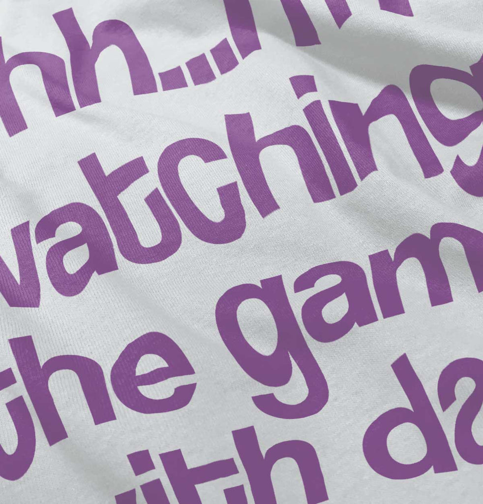 Watching the Game Toddler Ruffled Trim T-Shirt-Direct To Garment Print-Brisco Baby