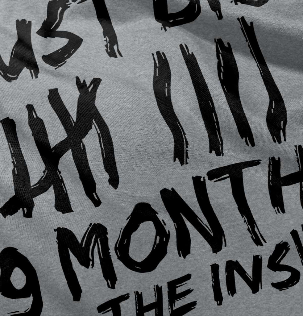 9 Months Inside Infant Toddler T Shirt-Direct To Garment Print-Brisco Baby