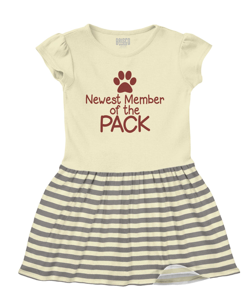 Member of the Pack Baby Striped Skirt Dress-Direct To Garment Print-Brisco Baby