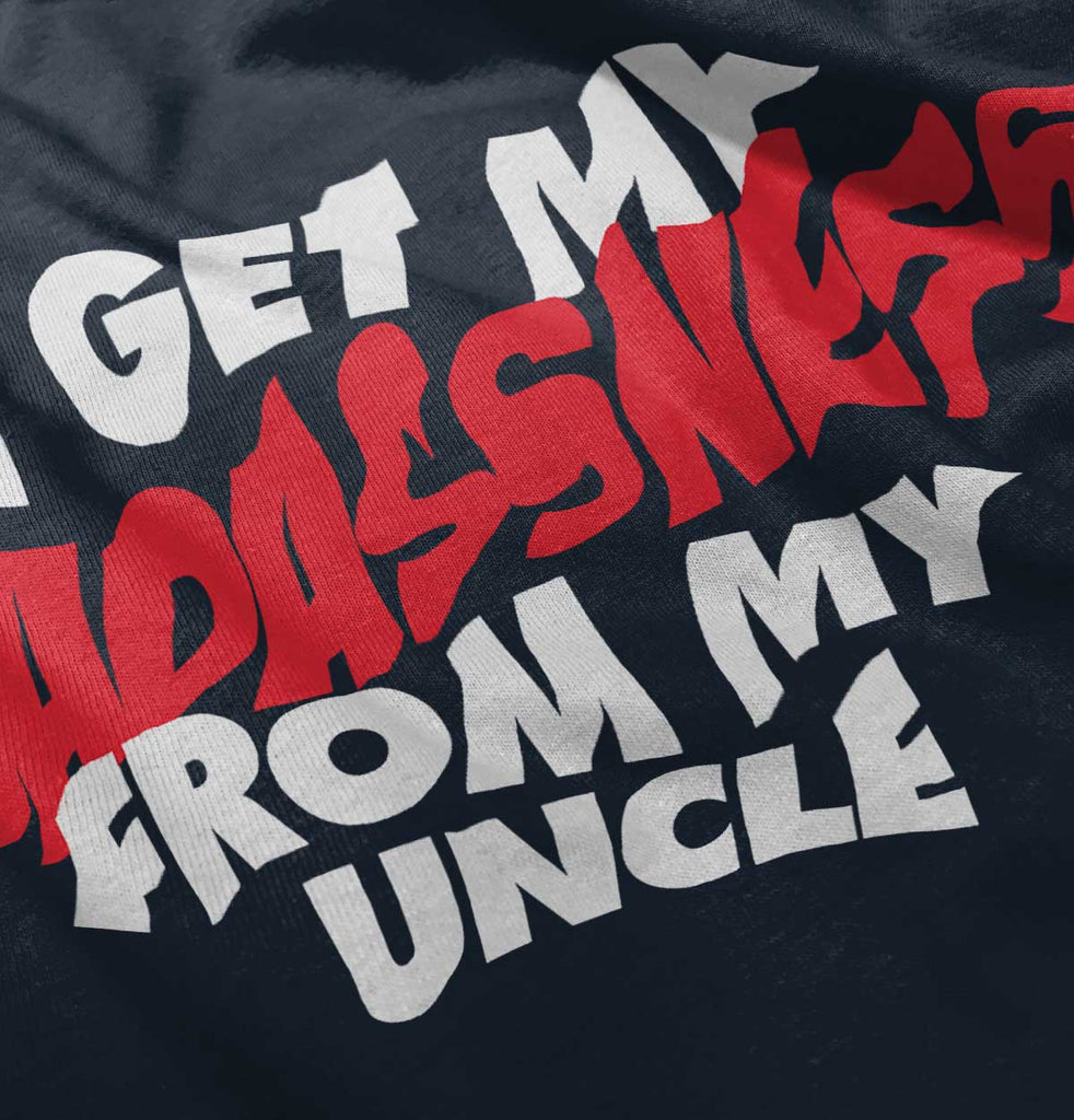 Badass Uncle Toddler Ruffled Trim T-Shirt-Direct To Garment Print-Brisco Baby