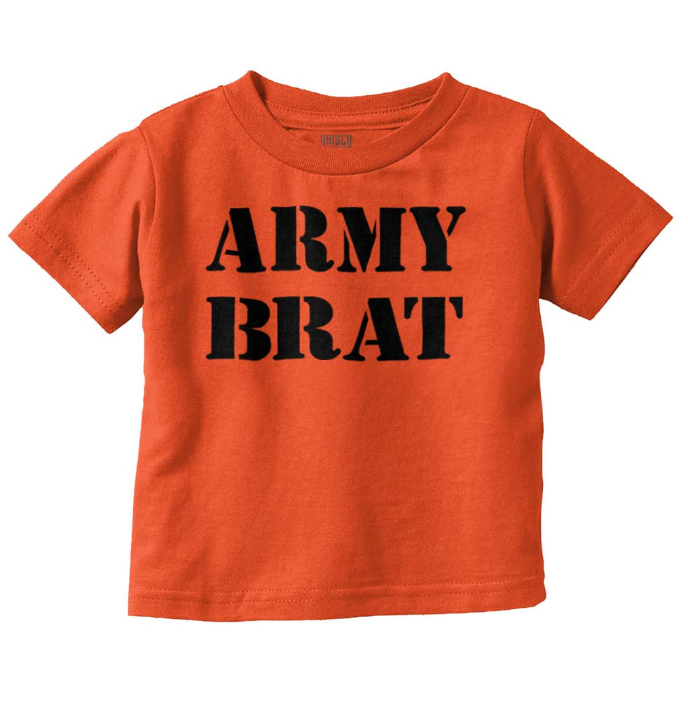 Army Brat Infant Toddler T Shirt-Direct To Garment Print-Brisco Baby