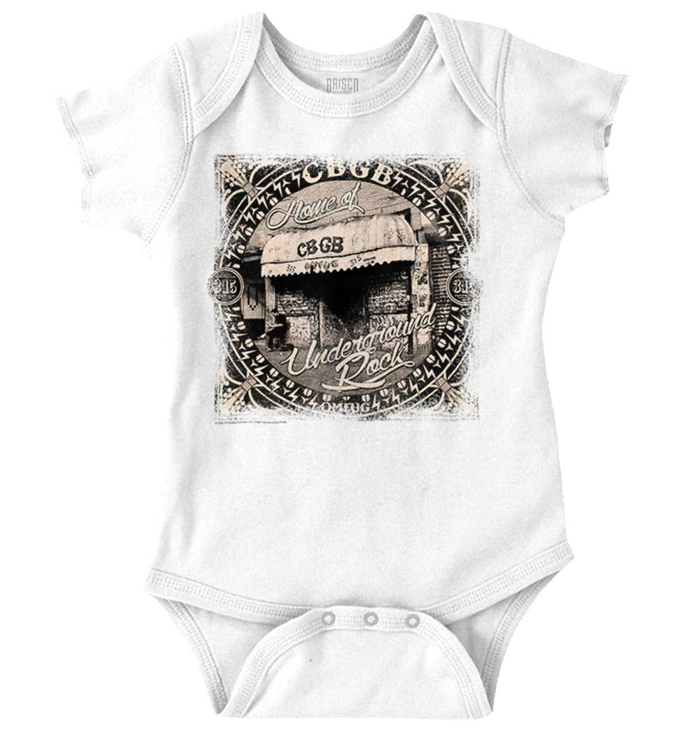 CBGB Photo Romper Bodysuit-Direct To Garment Print-Brisco Baby