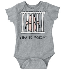 Jail Crib Romper Bodysuit-Direct To Garment Print-Brisco Baby
