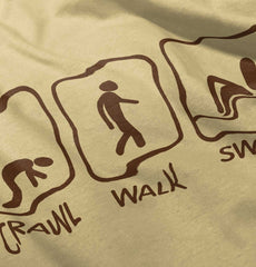 Crawl Walk Swim Romper Bodysuit-Direct To Garment Print-Brisco Baby