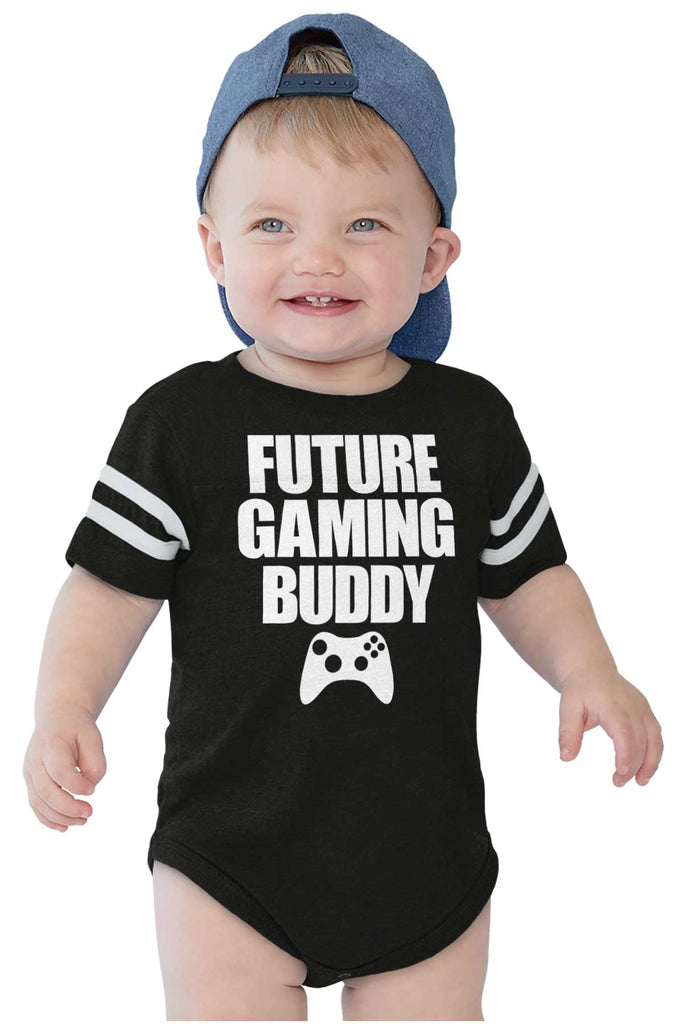 Future Gaming Buddy Football Romper Bodysuit-Direct To Garment Print-Brisco Baby