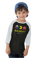 Ready Pac-Man Toddler Baseball-Direct To Garment Print-Brisco Baby