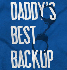 Daddy's Best Backup Ringer Romper Bodysuit-Direct To Garment Print-Brisco Baby