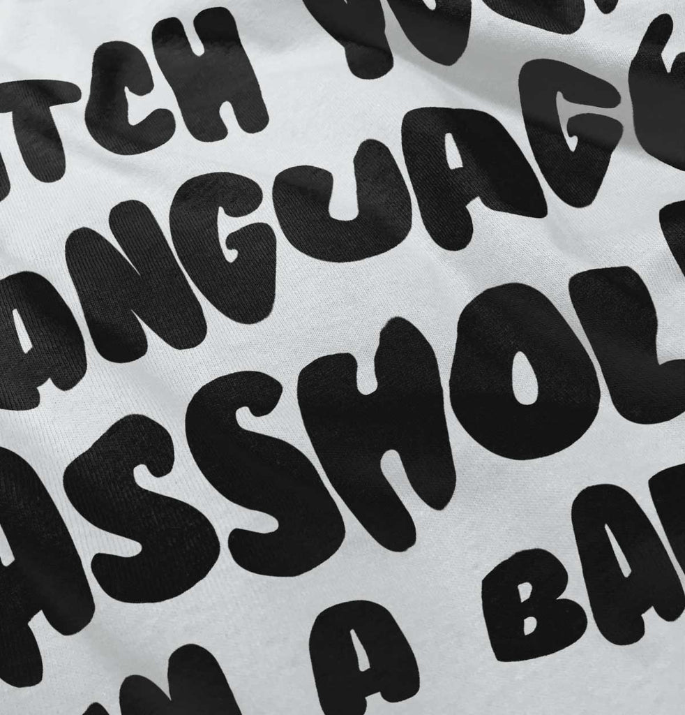 Watch Your Language Infant Baby Bib-Direct To Garment Print-Brisco Baby