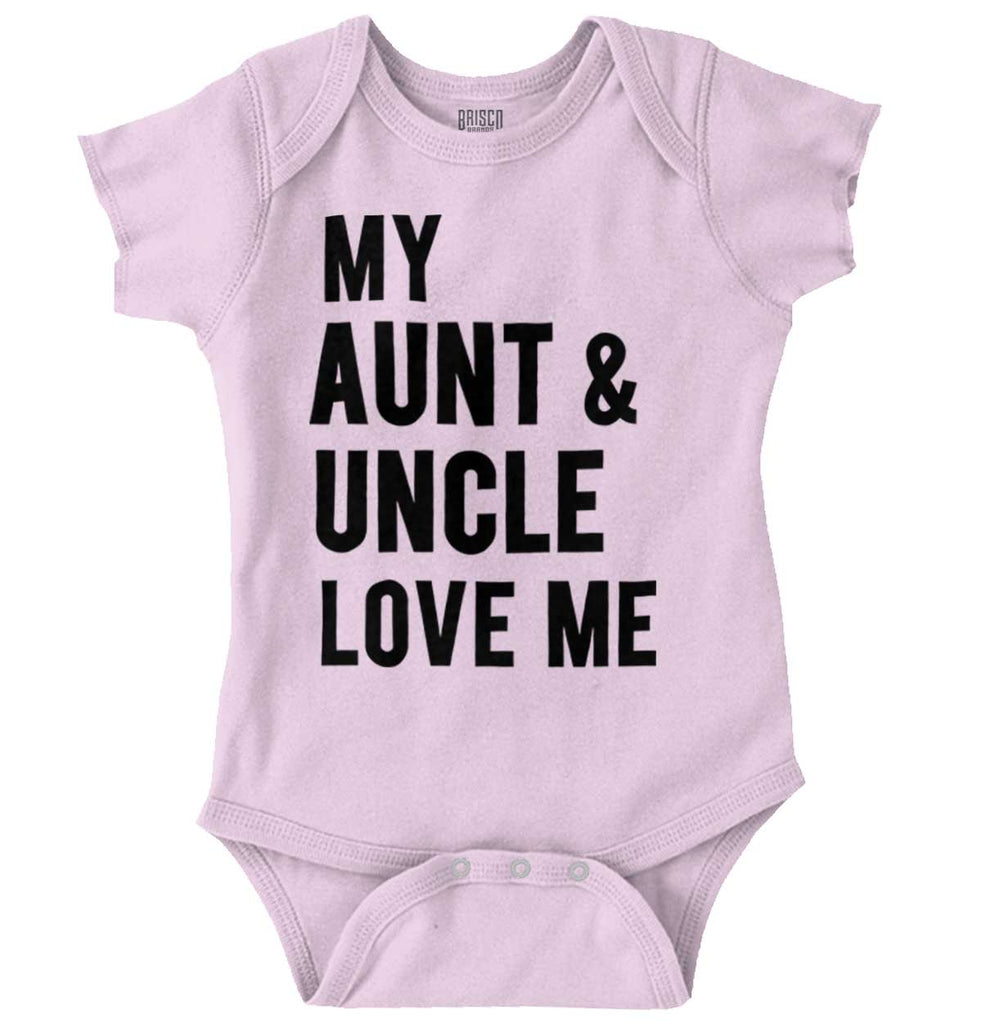 Aunt And Uncle Love Me Romper Bodysuit-Direct To Garment Print-Brisco Baby