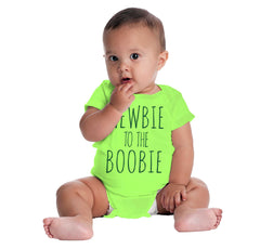Newbie Boobie Romper Bodysuit-Direct To Garment Print-Brisco Baby