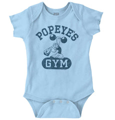 Popeye's Gym Romper Bodysuit-Direct To Garment Print-Brisco Baby