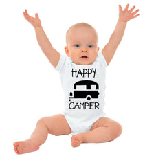 Happy Camper Romper Bodysuit-Direct To Garment Print-Brisco Baby