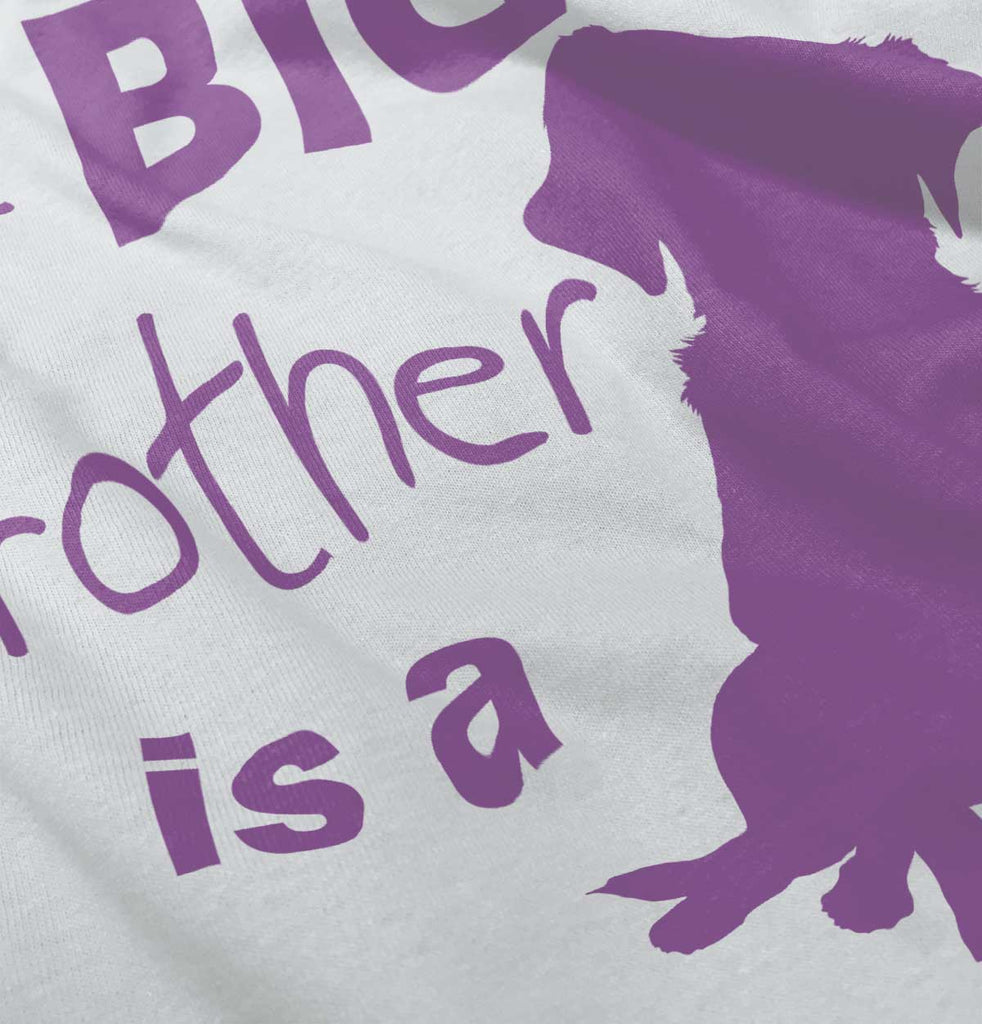 Brother is a Dog Toddler Ruffle Bottom Tee-Direct To Garment Print-Brisco Baby