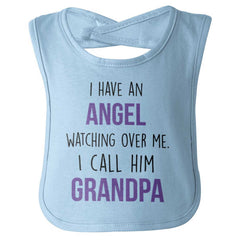 Grandpa Watching Over Me Infant Baby Bib-Direct To Garment Print-Brisco Baby