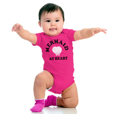 Mermaid At Heart Romper Bodysuit-Direct To Garment Print-Brisco Baby