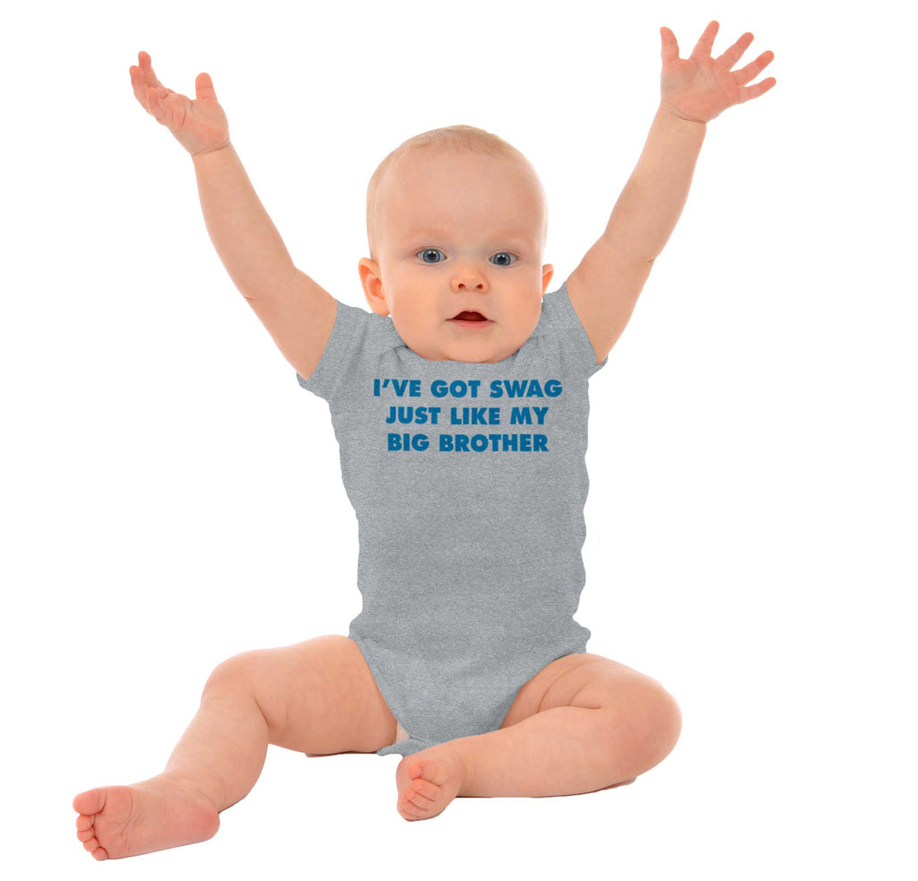 Got Swag Like Big Brother Romper Bodysuit-Direct To Garment Print-Brisco Baby