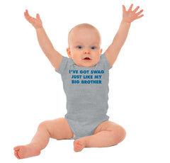 Got Swag Like Big Brother Romper Bodysuit-Direct To Garment Print-Brisco Baby
