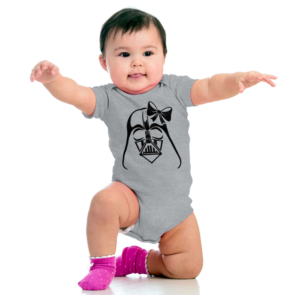 Pink Darth Vader Romper Bodysuit-Direct To Garment Print-Brisco Baby