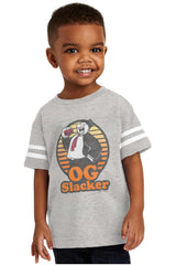 OG Slacker Toddler Football Jersey Tee-Direct To Garment Print-Brisco Baby