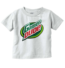 Gamer Dude Video Gaming Geek Infant Toddler T Shirt-Direct To Garment Print-Brisco Baby
