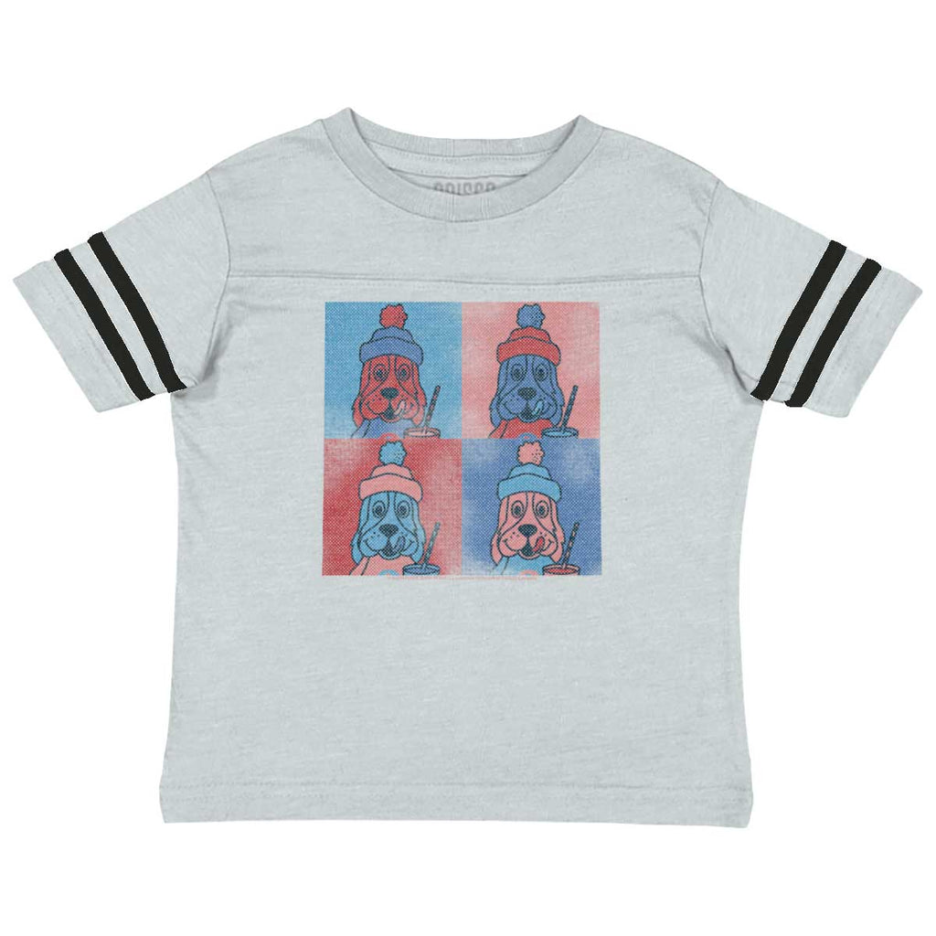 Graphic Slush Toddler Football Jersey Tee-Direct To Garment Print-Brisco Baby