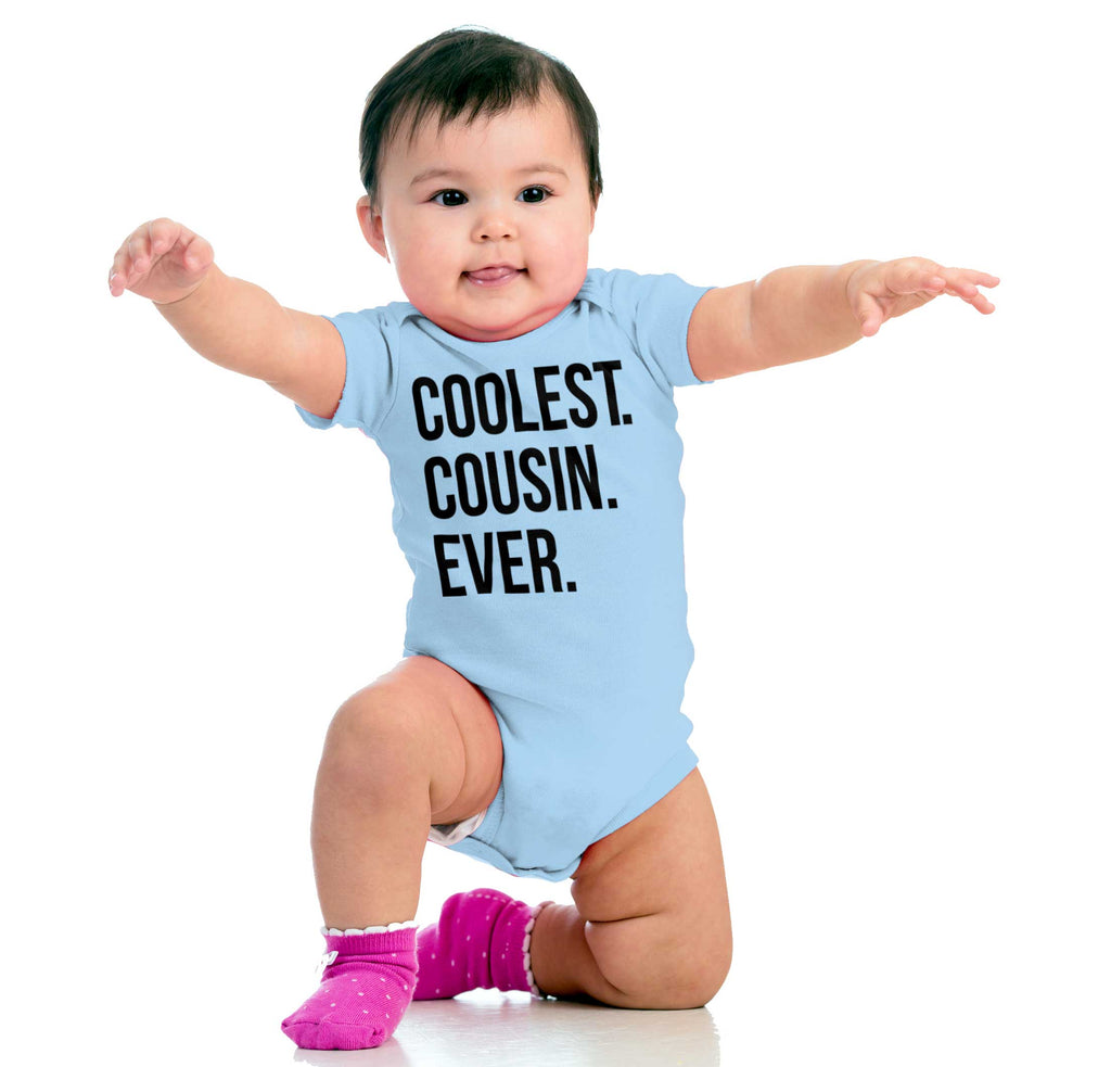 Coolest Cousin Ever Romper Bodysuit-Direct To Garment Print-Brisco Baby