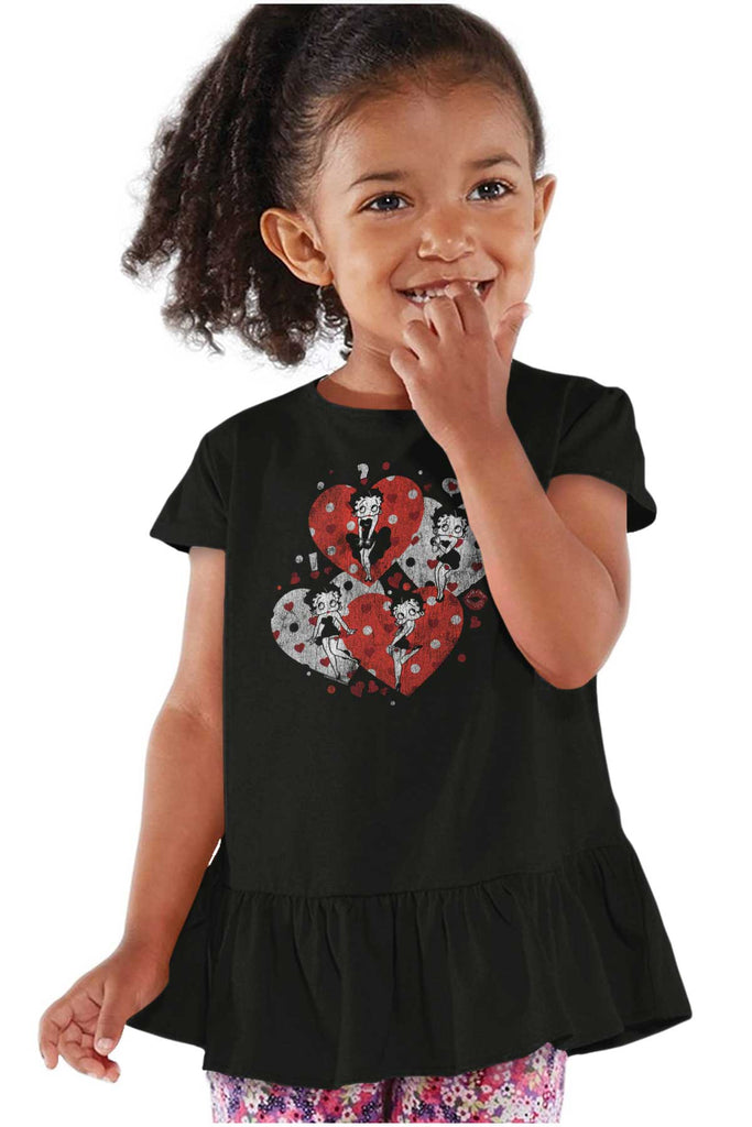 Betty Love Toddler Ruffle Bottom Tee-Direct To Garment Print-Brisco Baby