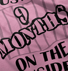 9 Months On The Inside Toddler Baseball-Direct To Garment Print-Brisco Baby