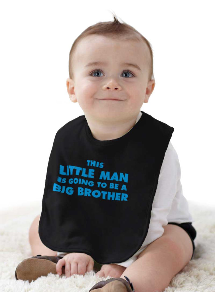 Little Man Going To Be Big Brother Infant Baby Bib-Direct To Garment Print-Brisco Baby