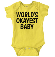 Okayest Baby Romper Bodysuit-Direct To Garment Print-Brisco Baby