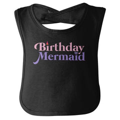 Birthday Mermaid Infant Baby Bib-Direct To Garment Print-Brisco Baby
