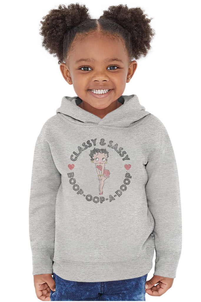 Classy Boop Toddler Pullover Hoodie-Direct To Garment Print-Brisco Baby