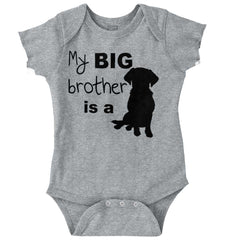 Brother is a Dog Romper Bodysuit-Direct To Garment Print-Brisco Baby