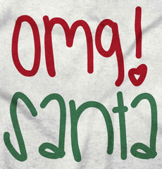 OMG Santa Infant Toddler T Shirt-Direct To Garment Print-Brisco Baby