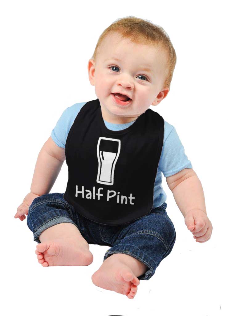 Half Pint Infant Baby Bib-Direct To Garment Print-Brisco Baby