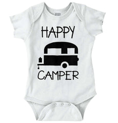 Happy Camper Romper Bodysuit-Direct To Garment Print-Brisco Baby