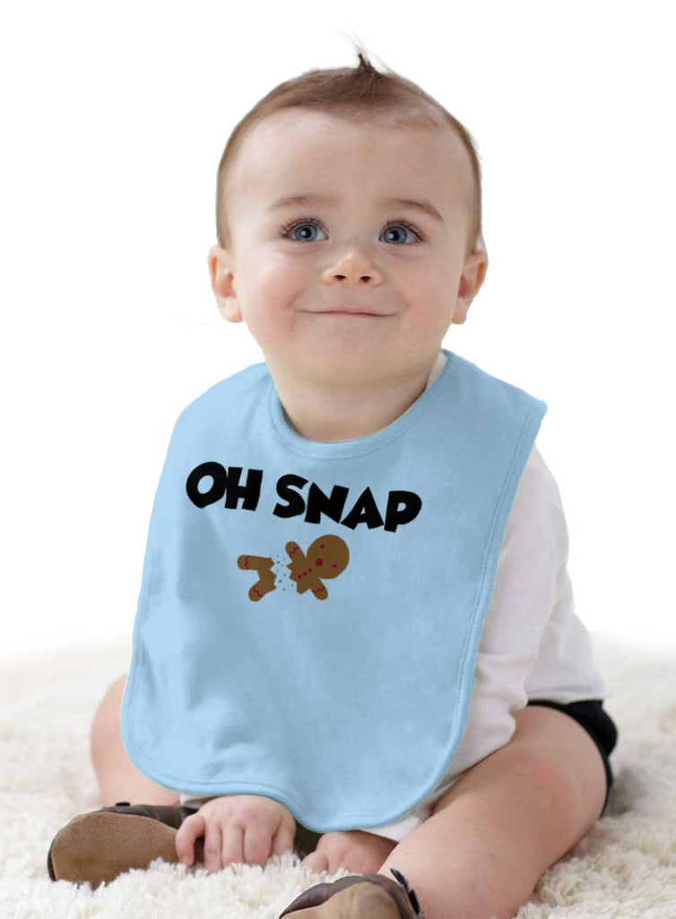 Oh Snap Gingerbread Infant Baby Bib-Direct To Garment Print-Brisco Baby