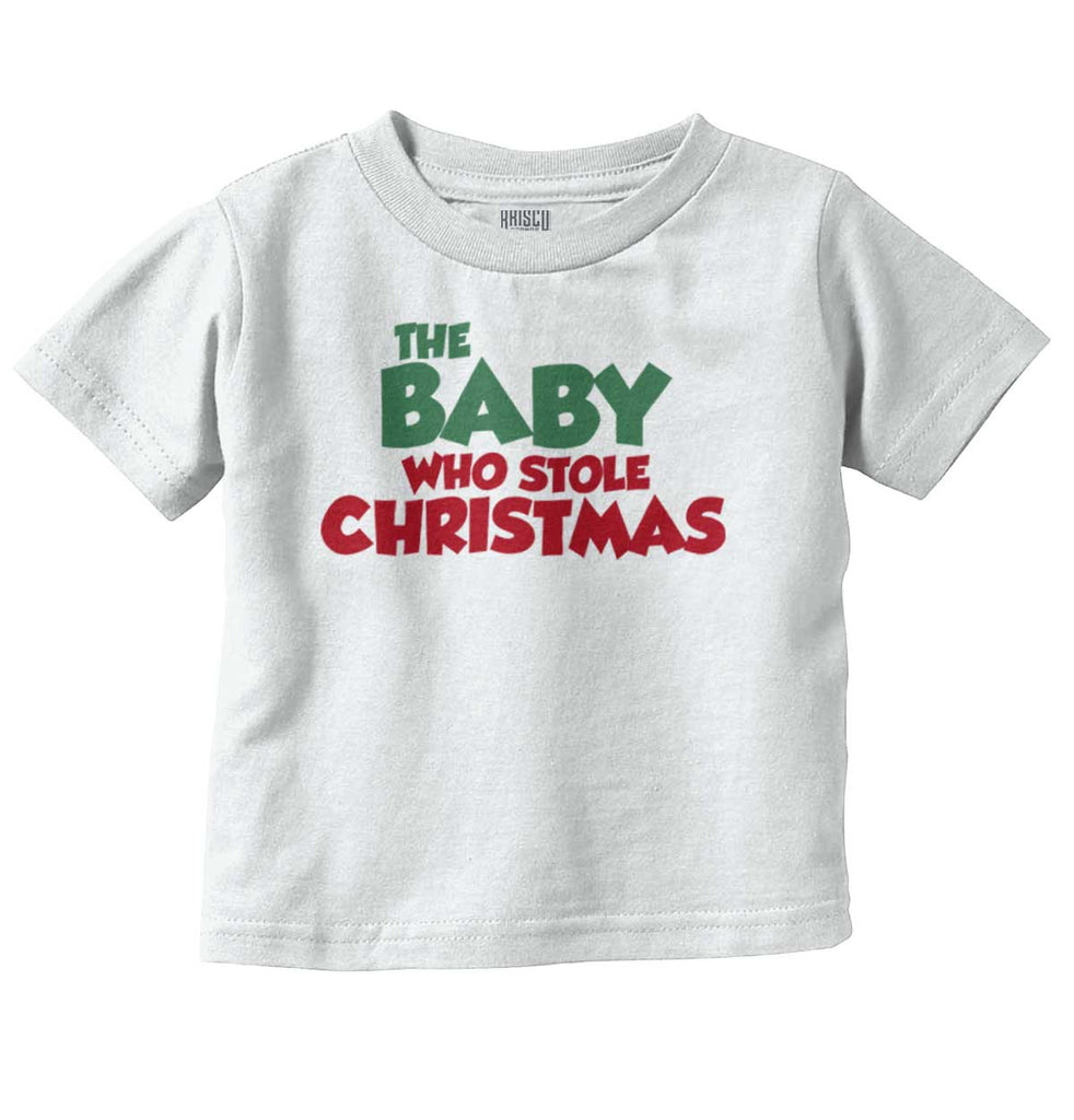 Baby Who Stole Christmas Infant Toddler T Shirt-Direct To Garment Print-Brisco Baby