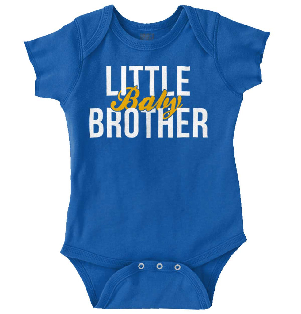 Little Baby Brother Romper Bodysuit-Direct To Garment Print-Brisco Baby