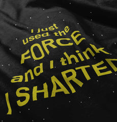 Used The Force Toddler Ruffled Trim T-Shirt-Direct To Garment Print-Brisco Baby