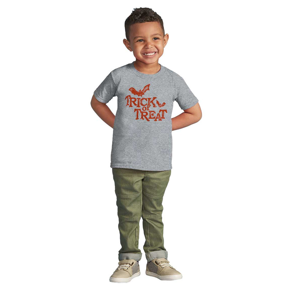 Trick or Treat Bats Infant Toddler T Shirt-Direct To Garment Print-Brisco Baby