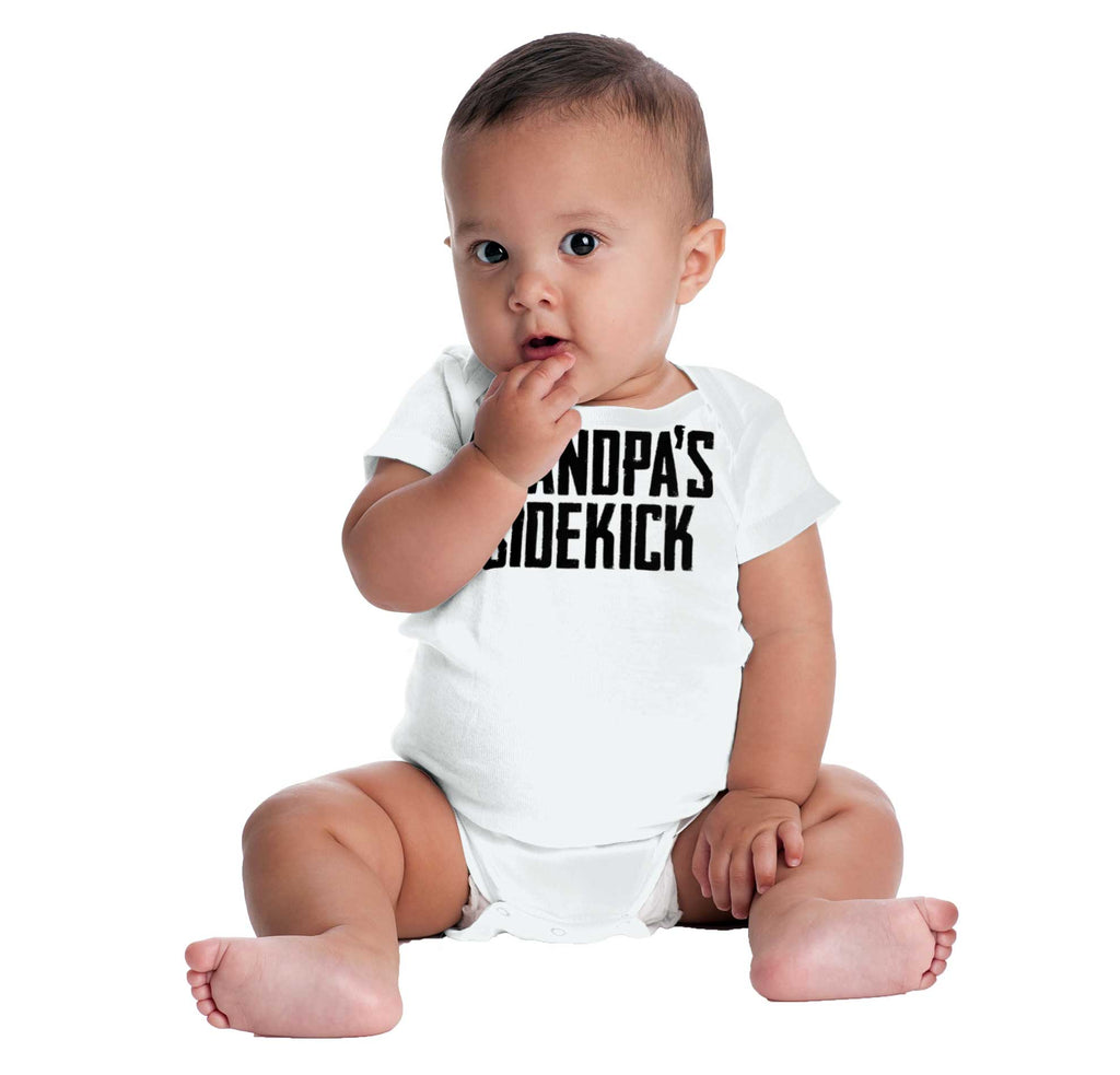 Grandpa's Sidekick Romper Bodysuit-Direct To Garment Print-Brisco Baby