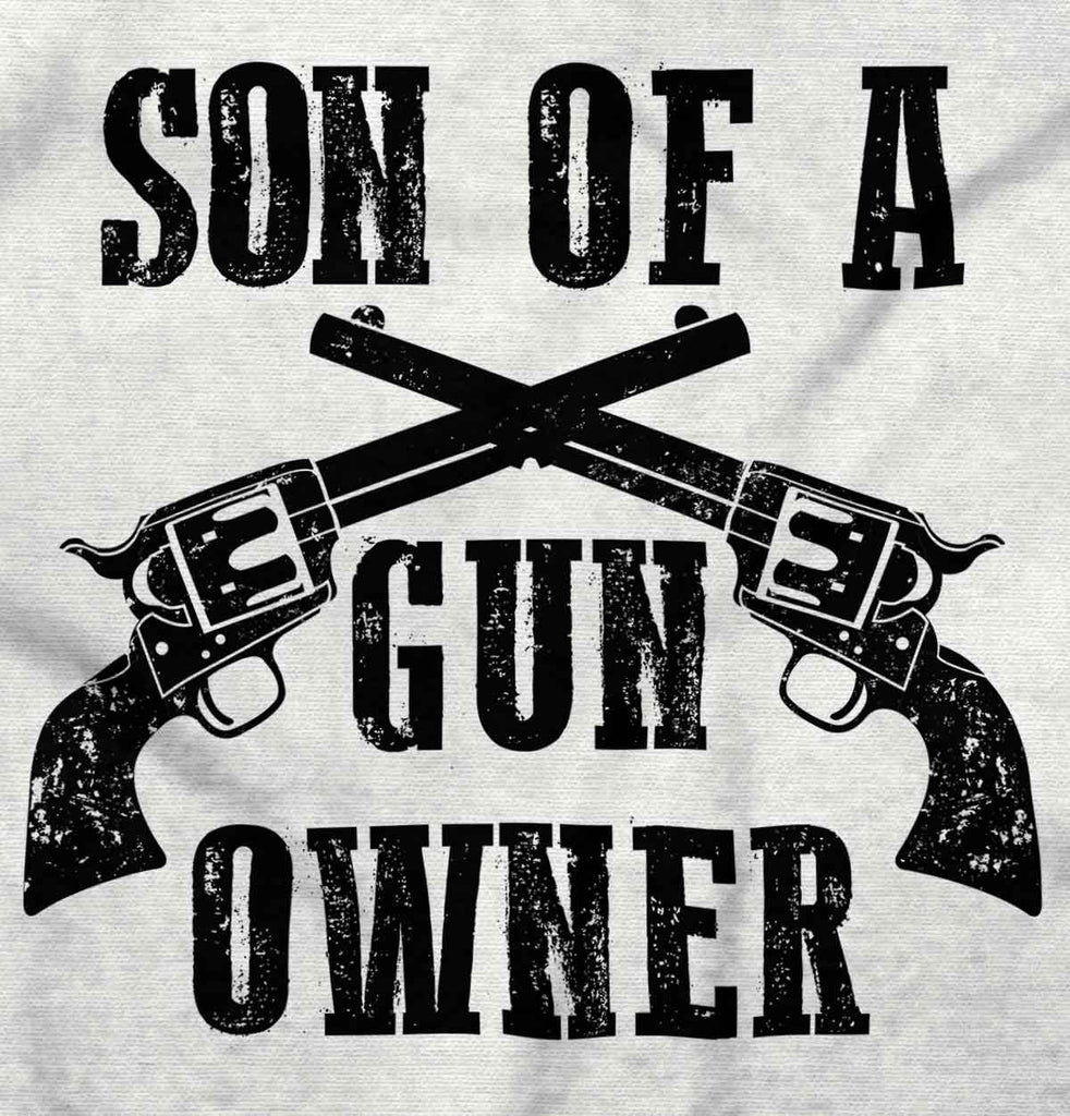 Son Gun Owner Infant Baby Bib-Direct To Garment Print-Brisco Baby